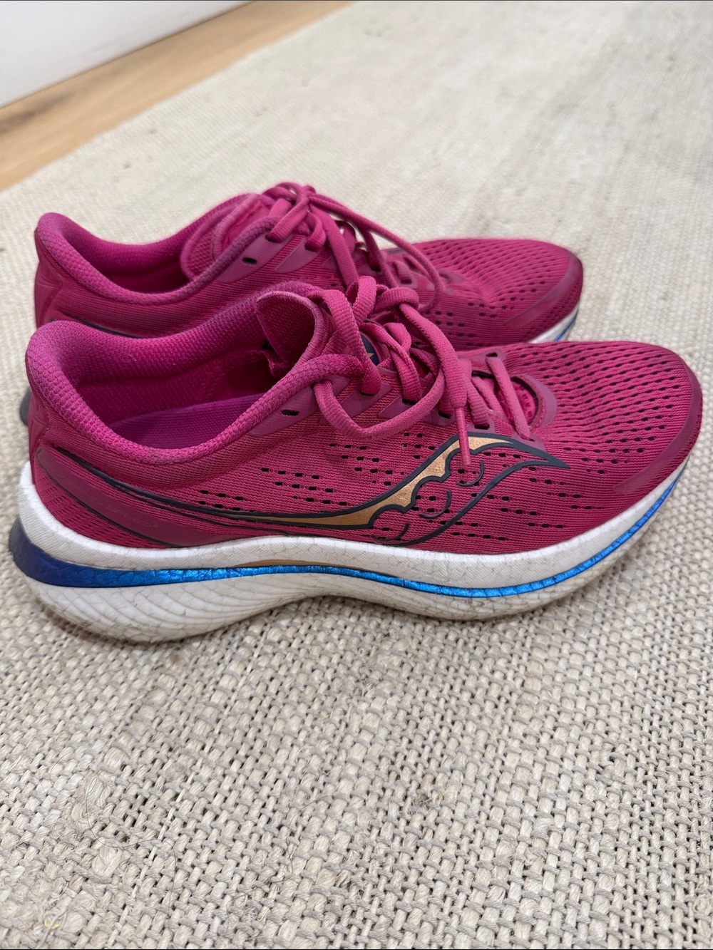 Saucony Women's Endorphin Speed 3 Running Sneakers in Fuchsia with Blue Accent